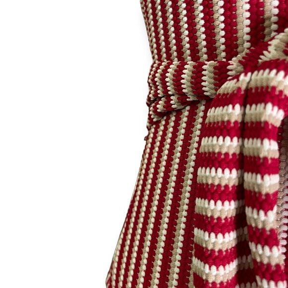 Peony Swimwear Poolside One Piece Swimsuit with Tie Red White - Picture 7 of 14